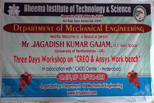 Workshop on CREO and Ansys Work Bench